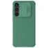Карбоновая накладка Nillkin Pro со шторкой для камеры для Samsung Galaxy A55 – Deep Green. Фото 1 из 6