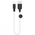 Дата кабель Hoco X21 Plus Silicone MicroUSB Cable (0.25m) – Чорний / Білий. Фото 1 з 4
