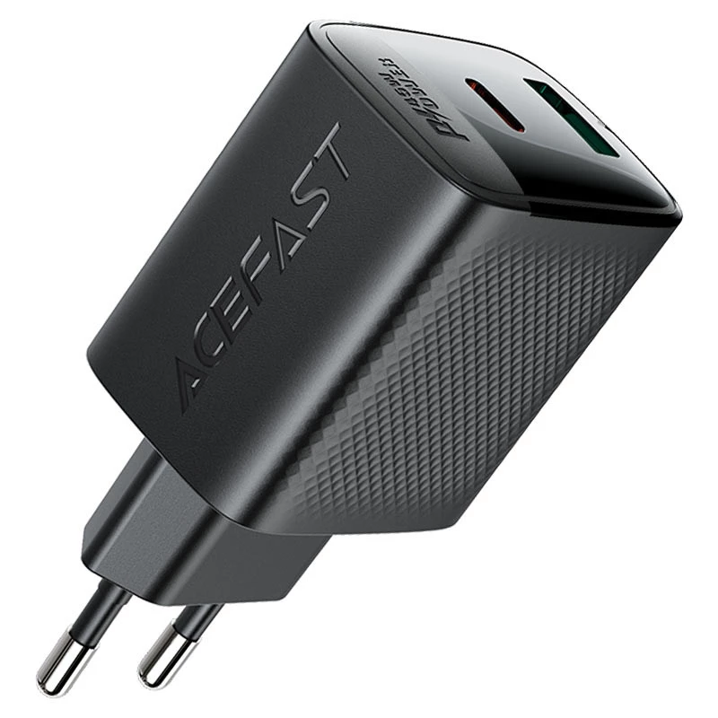 МЗП Acefast A106 GaN PD45W (1USB-A/1C) – Black. Фото 5 з 6