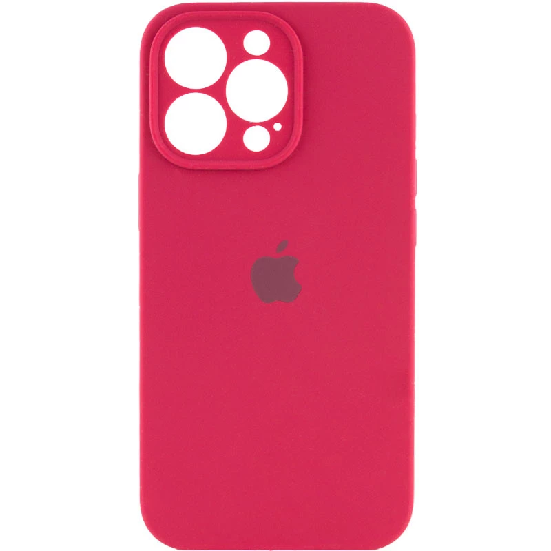 

Чехол Silicone Case с защитой камеры для Apple iPhone 14 Pro Max (6.7") (Красный / Rose Red / PVH), Червоний / rose red / pvh