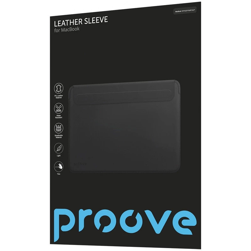 Чохол Proove Leather Sleeve Apple MacBook Pro 16.2" (2021) – Gray. Фото 4 з 5