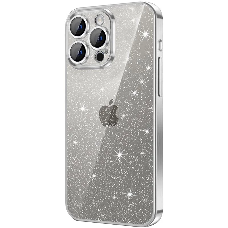 

TPU+PC чехол с блестками на Apple iPhone 11 (6.1") (silver)