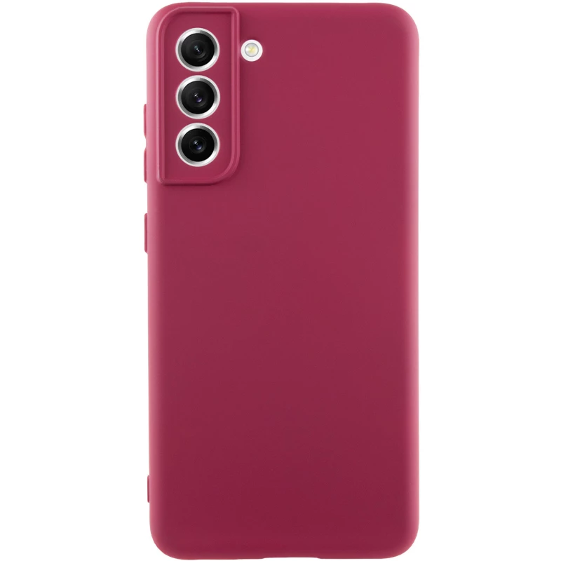 Чохол Silicone Case Lakshmi Plus з закритою камерою на Samsung Galaxy S21 FE – Бордовий / Marsala. Фото 2 з 7