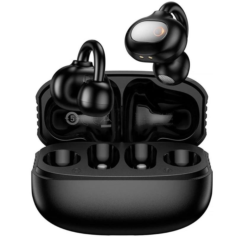 Бездротові TWS навушники Borofone FQ14 Joy clip-on – Black. Фото 2 з 3