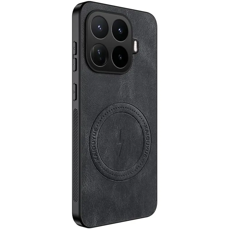 TPU+PC чохол Nappa Texture Magnetic Case для Xiaomi 17T Pro – Black. Фото 1 з 1