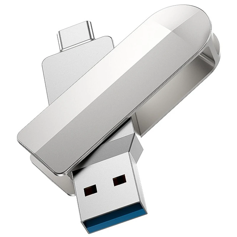 Флеш-накопитель Hoco UD10 Metal Flash 2in1 USB 3.0/Type-C - 64GB – Gray. Фото 2 из 4