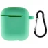 Силіконовий футляр New з карабіном для навушників Airpods 1/2 – Зелений / Spearmint. Фото 1 з 5