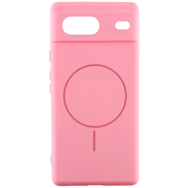 Чехол Silicone Cover Lakshmi Full Camera (AA) with Magnetic Fit для Google Pixel 8 – Розовый / Light pink. Фото 2 из 4
