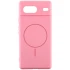 Чехол Silicone Cover Lakshmi Full Camera (AA) with Magnetic Fit для Google Pixel 8 – Розовый / Light pink. Фото 2 из 4
