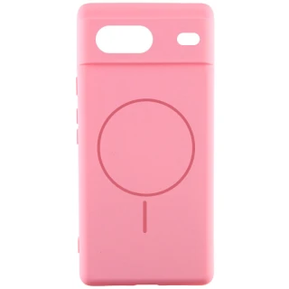 Чохол Silicone Cover Lakshmi Full Camera (AA) with Magnetic Fit для Google Pixel 8a — Рожевий / Light pink