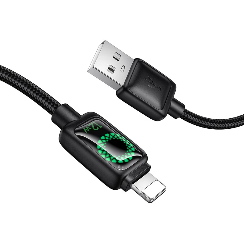 Дата кабель Hoco U146 Mundo USB to Lightning 12W (1.2m) – Black. Фото 3 из 7