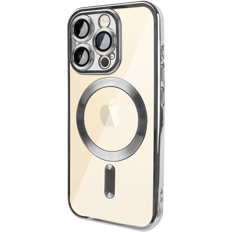 Хромовый TPU чехол с MagSafe для Apple iPhone 13 Pro Max (6.7") – silver. Фото 1 из 5