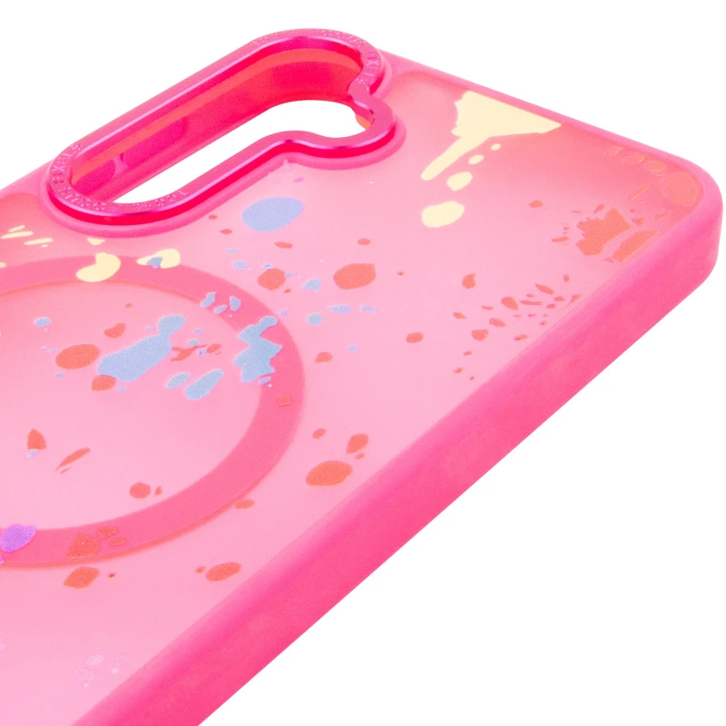 Чехол абстракция рисования с MagSafe для Samsung Galaxy S25+ – Barbie Pink. Фото 5 из 6