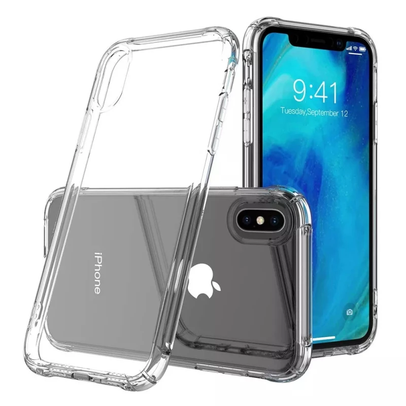 Силіконовий чохол з критими бортами на Apple iPhone X (5.8") – Безбарвний (прозорий). Фото 4 з 4
