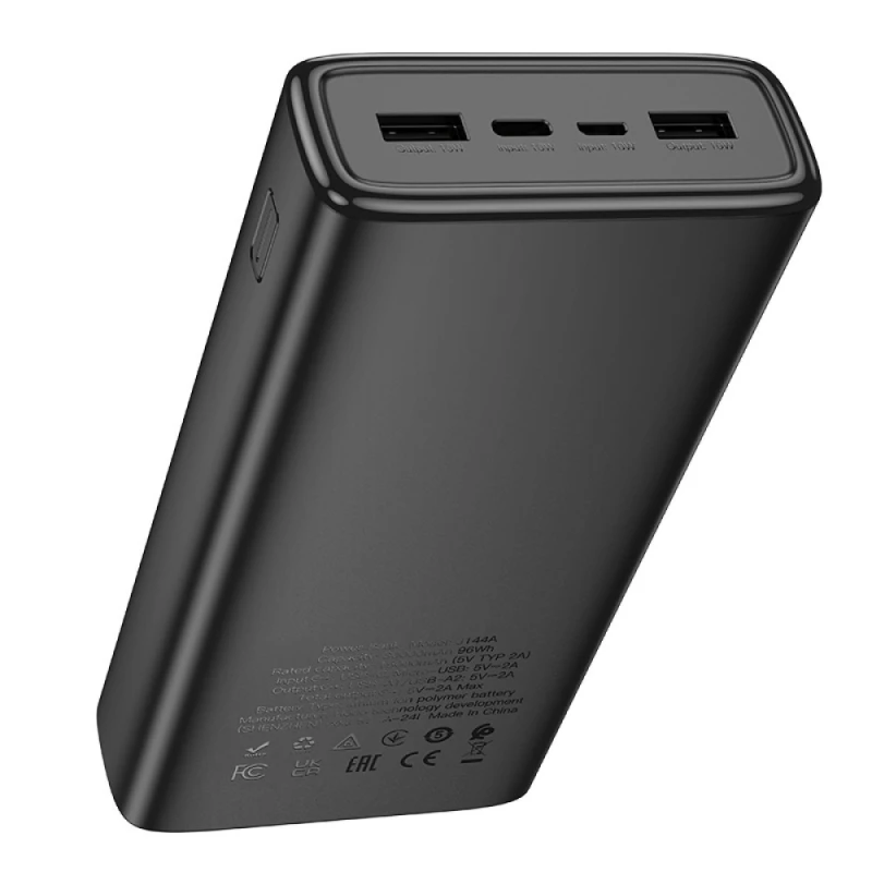 Портативное ЗУ Power Bank Hoco J144A Hymn 30000mAh – Black. Фото 3 из 4