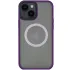 TPU+PC чехол Metal Buttons with Magnetic Fit для Apple iPhone 13 (6.1") – Темно-фиолетовый / Dark Purple. Фото 1 из 1
