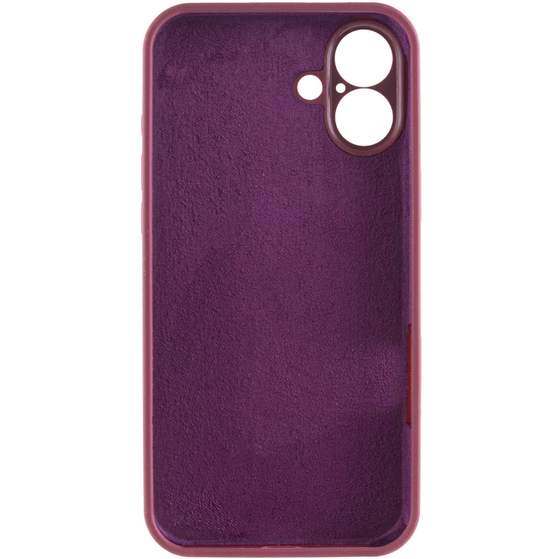 Чехол Silk Full Camera Protective (AA) NO LOGO для Apple iPhone 16 – Бордовый / Plum. Фото 6 из 7