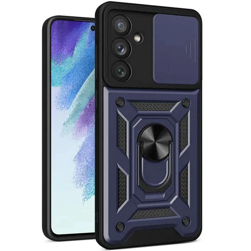 

Ударопрочный чехол Serge Ring с защитой камеры для Samsung Galaxy M14 5G (Синий), Синій