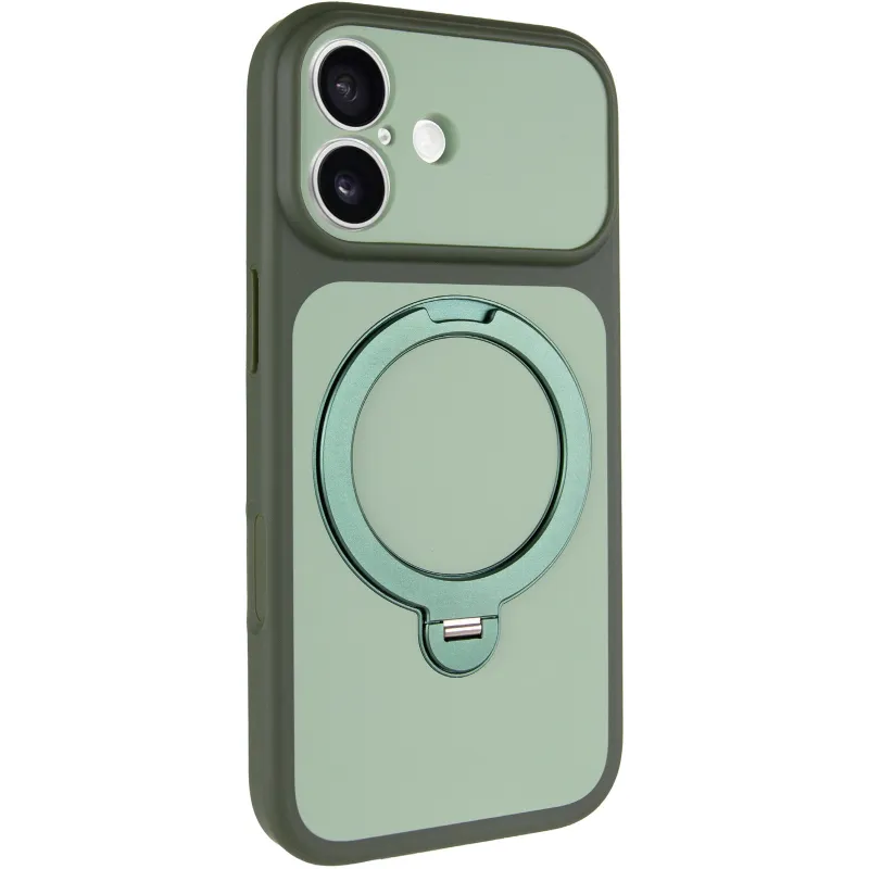 Чехол Ummi Full Camera with Magnetic Fit HQ Ring для Apple iPhone 17 (6.3") – Green. Фото 1 из 8