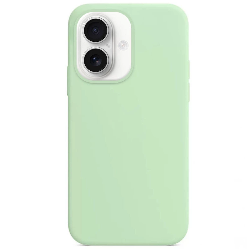Чохол з закритим низом Silicone Case на Apple iPhone 16 – Зелений / Pistachio. Фото 1 з 11