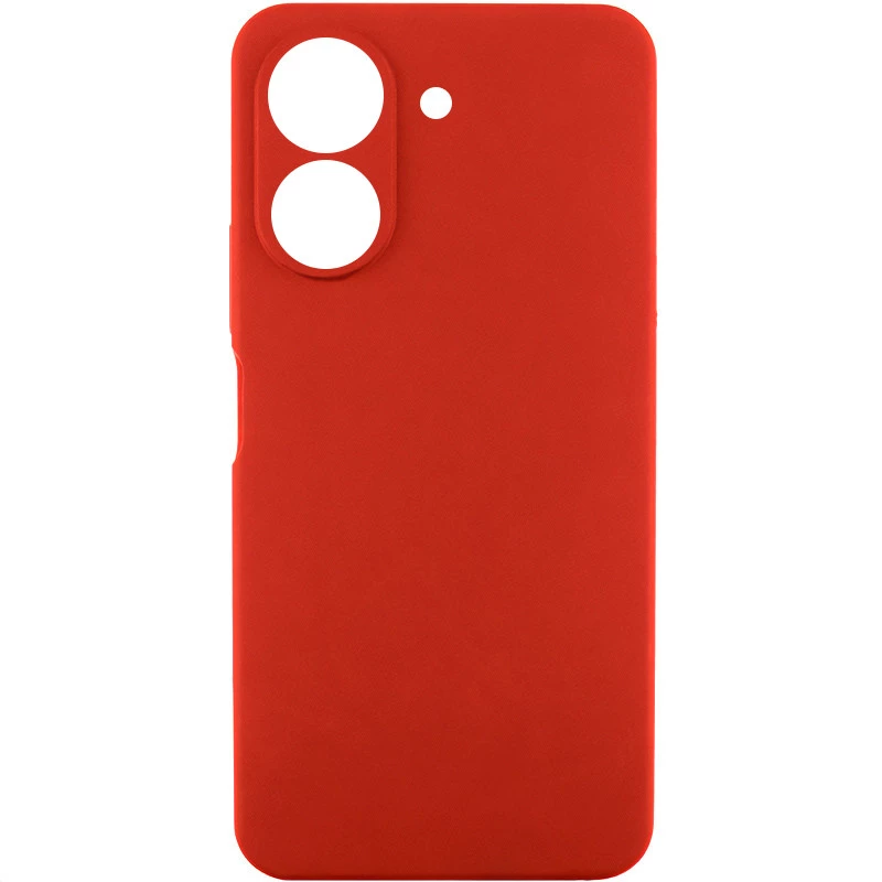 Цветной силиконовый чехол GETMAN для Xiaomi Poco C65 – Красный / Red. Фото 3 из 3