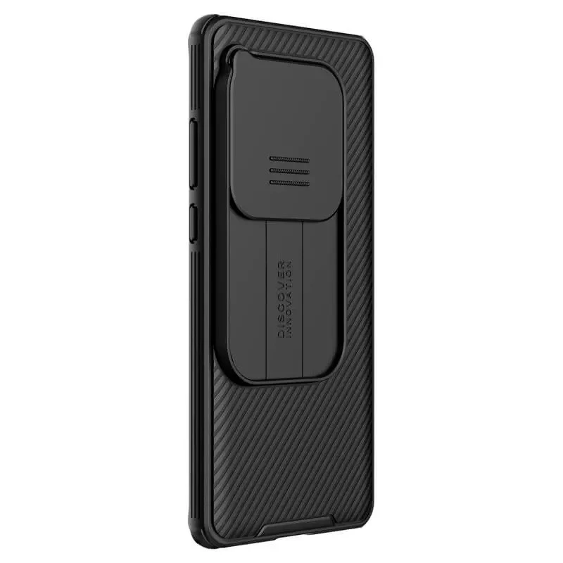 Карбована накладка Nillkin Pro зі шторкою для камери на OnePlus 12 – Black. Фото 3 з 8