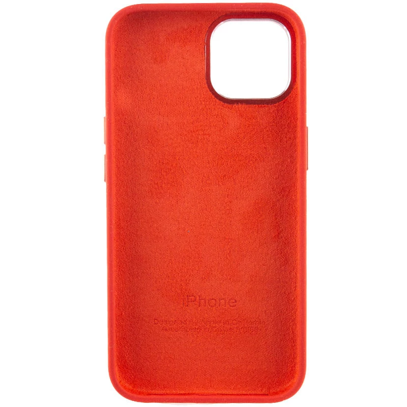 Чехол Silicone Case с металлическими кнопками для Apple iPhone 14 (6.1") – Красный / Red. Фото 5 из 9