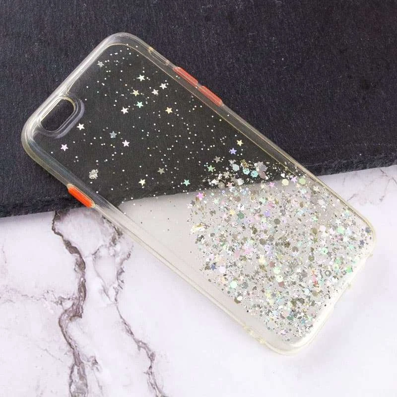 Чохол з блискітками та захистом камери на Apple iPhone 6/6s (4.7") – Прозорий. Фото 2 з 3