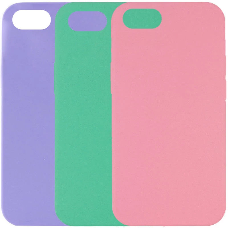 Чохол з закритим низом Silicone Case на Apple iPhone SE (2020) фото 1 з 3