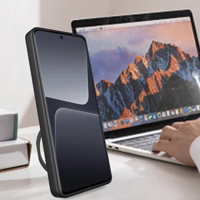 Ударопрочный чехол Bracket Ringstand с защитной шторкой для камеры для Xiaomi 14T Pro – Purple. Фото 4 из 5