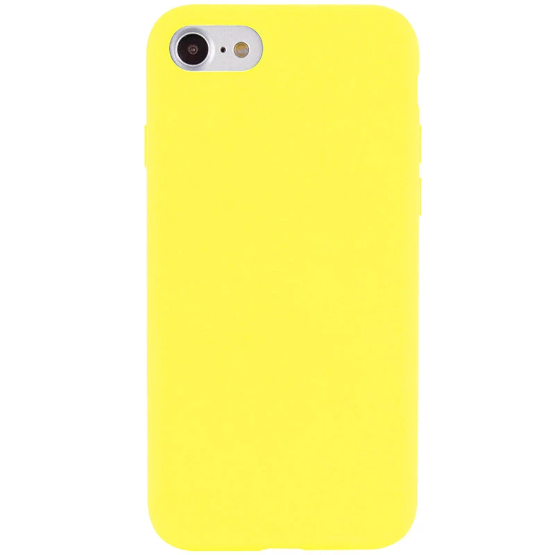 Чехол с закрытым низом Silicone Case для Apple iPhone SE (2020) – Желтый / Yellow. Фото 1 из 1
