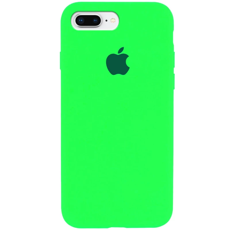 

Чехол Silicone Case с закрытым низом для Apple iPhone 7 plus / 8 plus (Салатовый / Neon Green), Салатовий / neon green