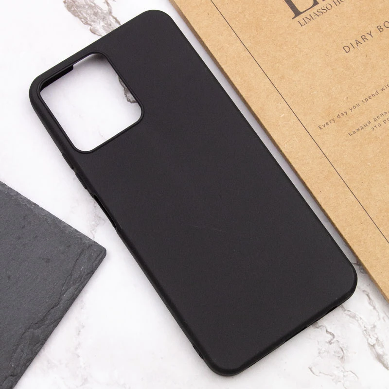 Кольоровий силіконовий чохол на Realme C30 – Чорний. Фото 5 з 6
