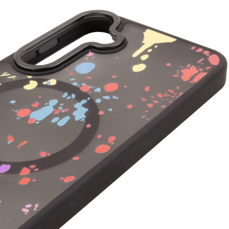 Чехол абстракция рисования с MagSafe для Samsung Galaxy S25+ – Titanium black. Фото 5 из 6