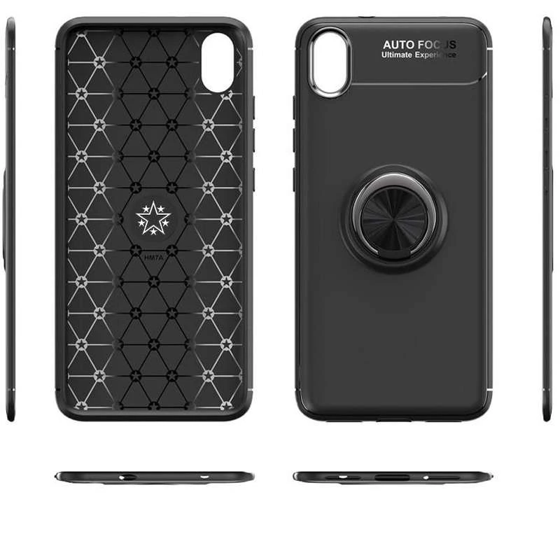 Чохол Deen ColorRing з кільцем на Xiaomi Redmi 7A – Чорний / Чорний. Фото 7 з 8