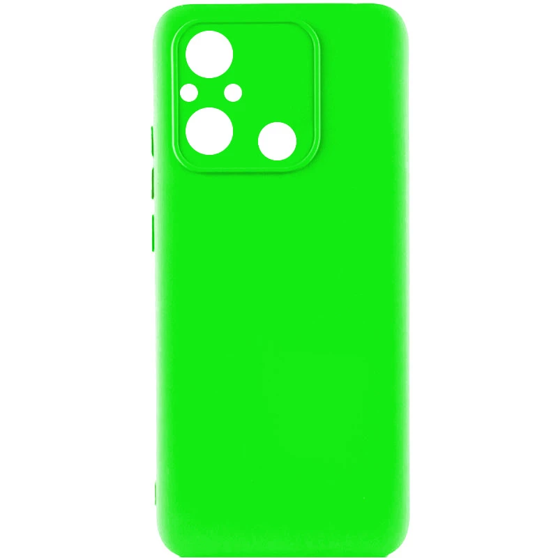 

Чехол Silicone Case Lakshmi с закрытой камерой для Xiaomi Redmi 12C / Poco C55 (Салатовый / Neon Green), Салатовий / neon green