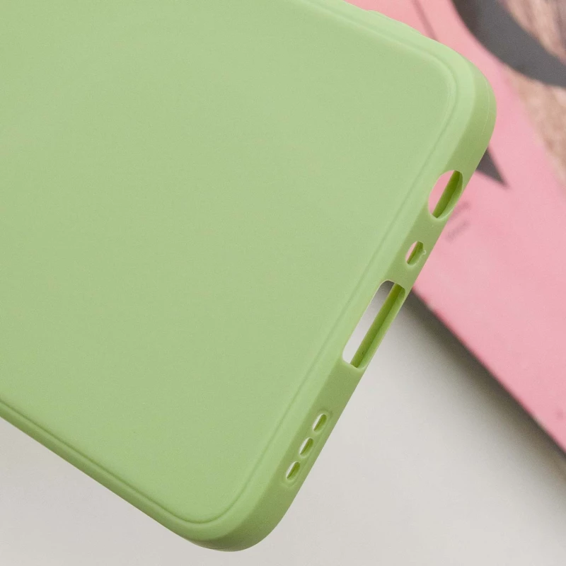 Цветной силиконовый чехол с защитой камеры для Oppo Reno 8T 4G – Фисташковый. Фото 9 из 9