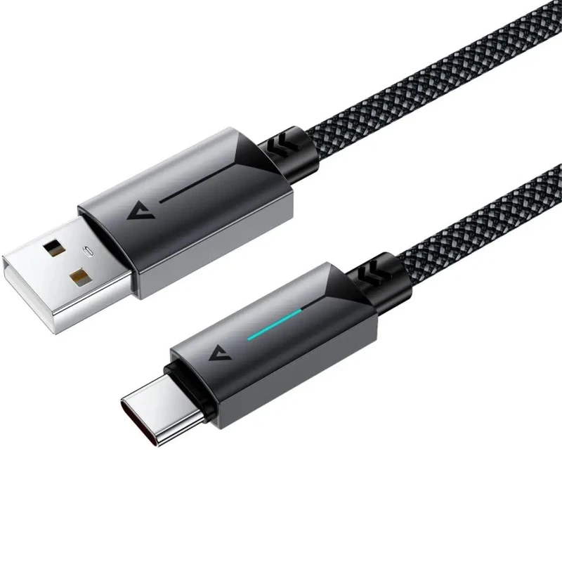 Дата кабель Acefast C19-04 USB to Type-C 3A (1.2m) – Black. Фото 3 з 5