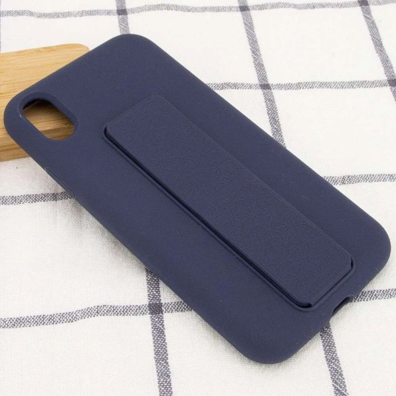 Чохол Silicone Case з тримачем на Apple iPhone XS Max (6.5") – Темно-синій / Midnight blue. Фото 5 з 5