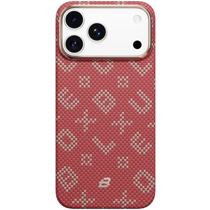 TPU+PC чохол Blueo Gilded Tactile Woven with MagSafe для Apple iPhone 17 Pro (6.3") – Red. Фото 3 з 3