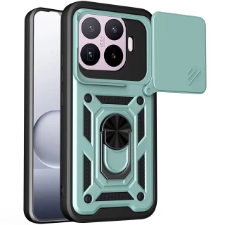 Ударопрочный чехол Ummi Camshield Serge Ring (in box) для Xiaomi 17T — Зеленый / Green