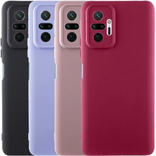 Цветной силиконовый чехол GETMAN с закрытой камерой на Xiaomi Redmi Note 10 Pro фото 1 из 2