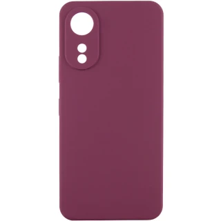 Чохол Silicone Case Lakshmi Premium із закритою камерою для Oppo A78 4G — Бордовий / Plum