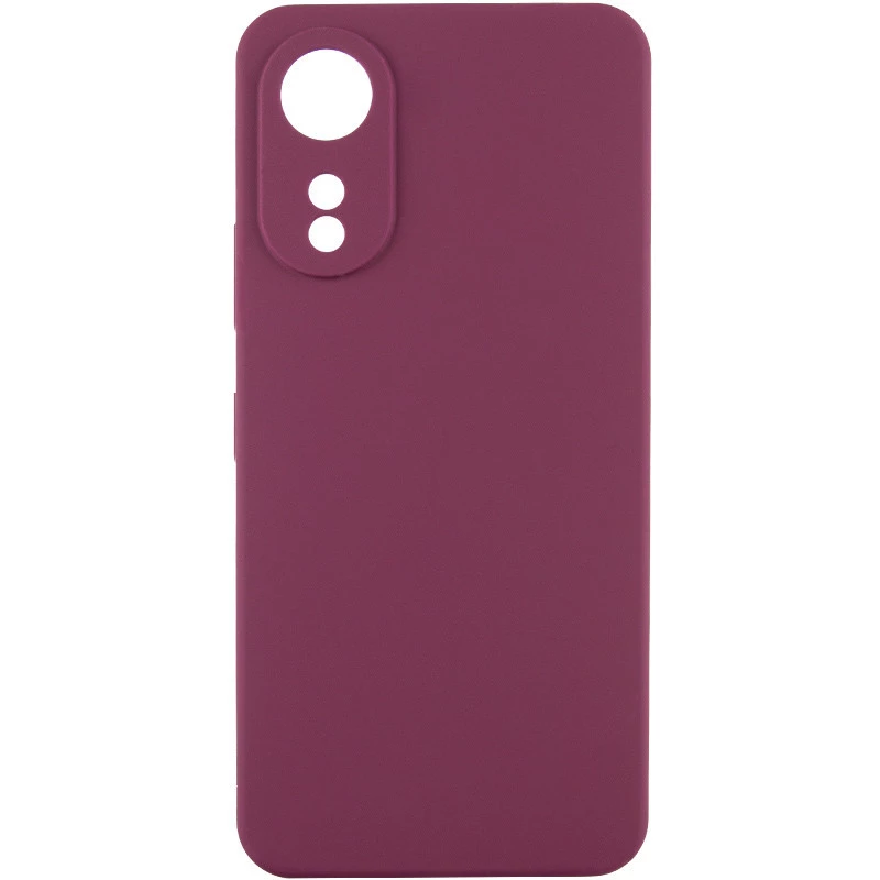 Чохол Silicone Case Lakshmi Premium з закритою камерою на Oppo A78 4G – Бордовий / Plum. Фото 2 з 4
