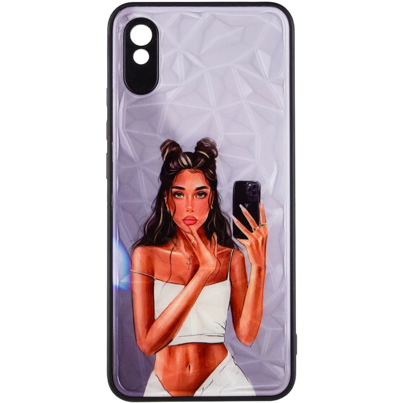 Скляний чохол Prisma Ladies на Xiaomi Redmi 9A – Black in White. Фото 3 з 6