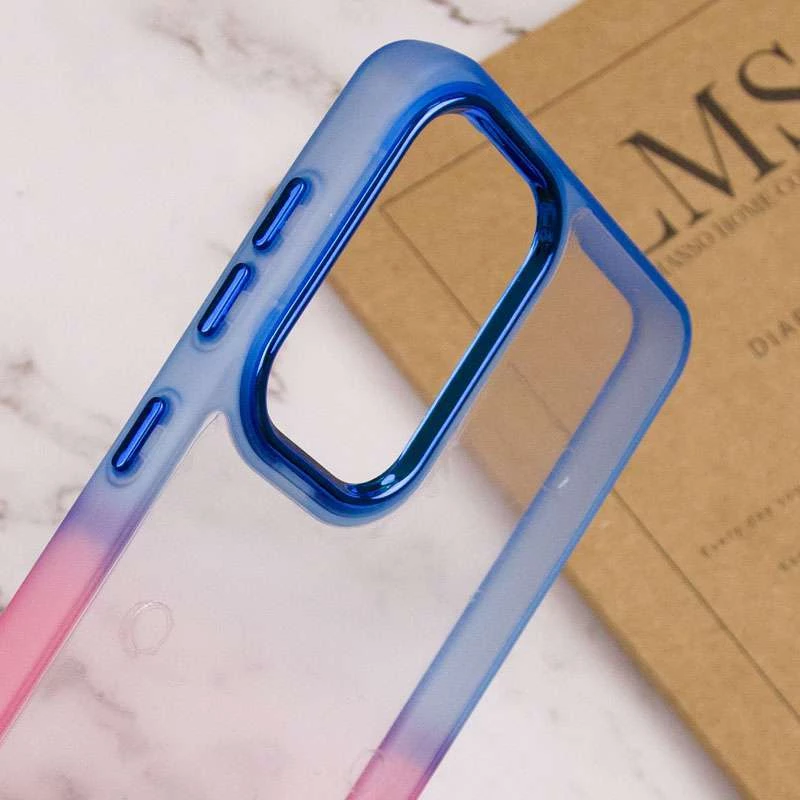 Силиконовый чехол фреш для Xiaomi Redmi Note 11 Pro 4G/5G – Розовый / Синий. Фото 6 из 6