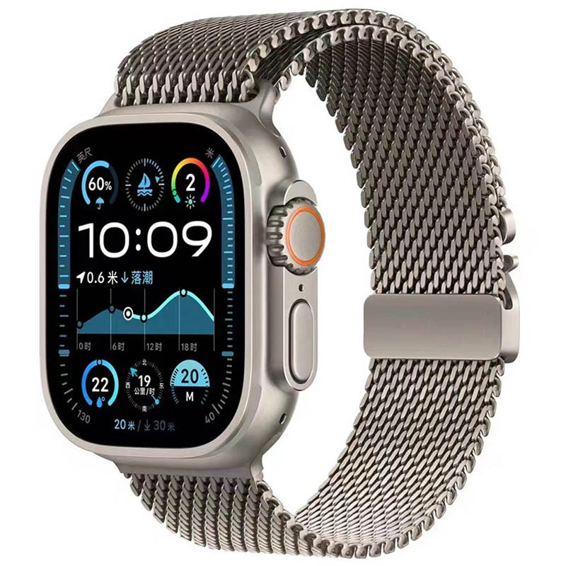 Ремінець Milanese Loop New Design для Apple Watch 42/44/45/46/49mm – Titanium. Фото 3 з 6