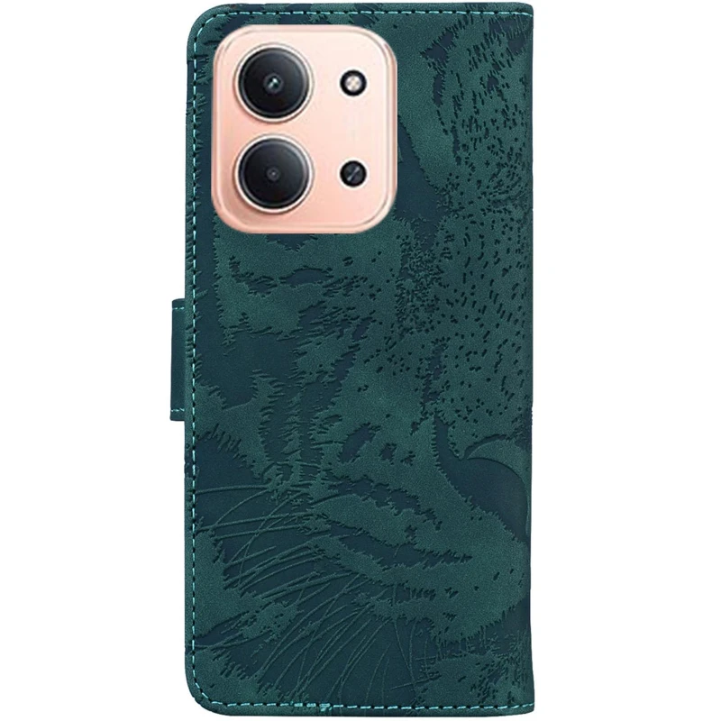 Шкіряний чохол-книжка Tiger для Xiaomi Redmi 15C (EU) – Green. Фото 3 з 7