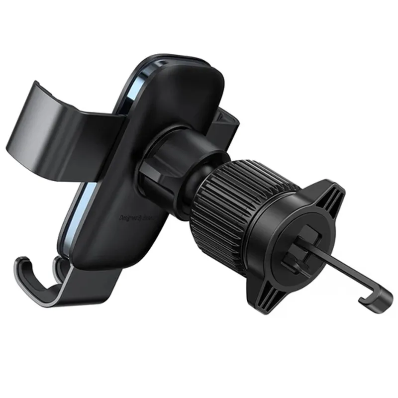Автотримач Baseus Metal Age 3 Gravity Car Mount (Air Outlet Version) (C40467600) – Cluster Black. Фото 5 з 6