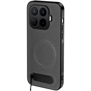 TPU+PC чохол Carbon Kickstand Magnetic Case для Xiaomi 17T — Grey